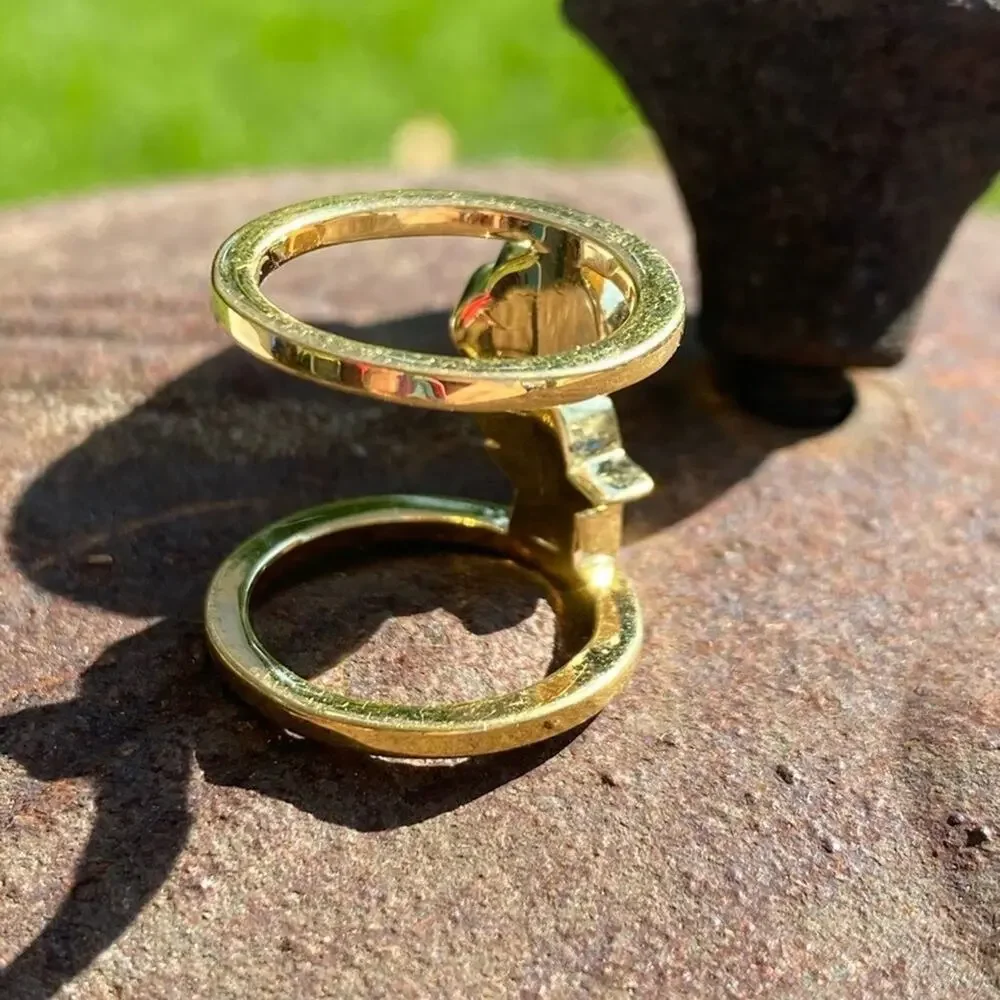 NEW Anthropologie Gold & Pearl Star Galaxies Ring